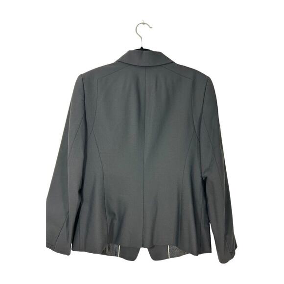 Ann Taylor Blazer Size 8 Black Wool Blend Two Button Notch Long Sleeve Career - Picture 6 of 15